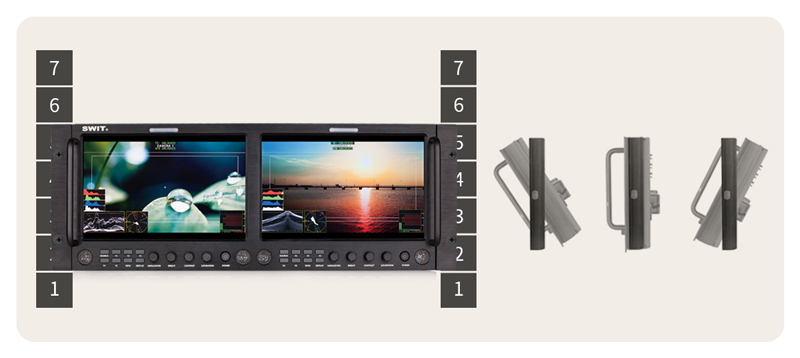 SWIT M-1093F Dual 9-inch FHD Waveform Rack LCD Monitor